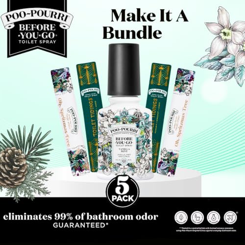 Poo-Pourri Before-You-Go Toilet Spray Holiday Variety Pack - Vanilla Mint, Toilet Tidings & Oh, Spritzmas Tree