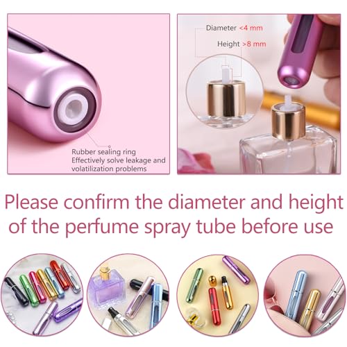 opasyo Refillable Travel Perfume Atomizer Bottle 5ml 4-Pack