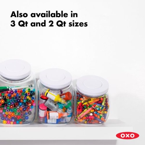OXO Good Grips 5.0 Qt POP Large Cookie Jar - Airtight Food Storage- for Cookies and More
