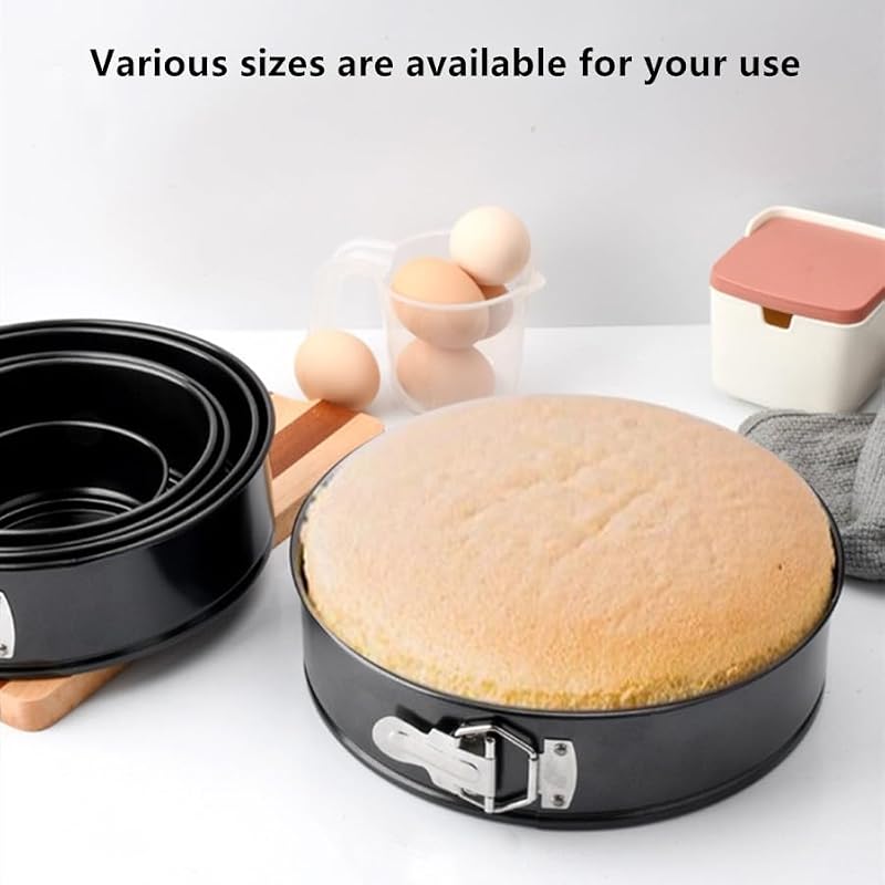 3-Piece Non-Stick Springform Cake Pan Set - 7, 8, 9 Inch