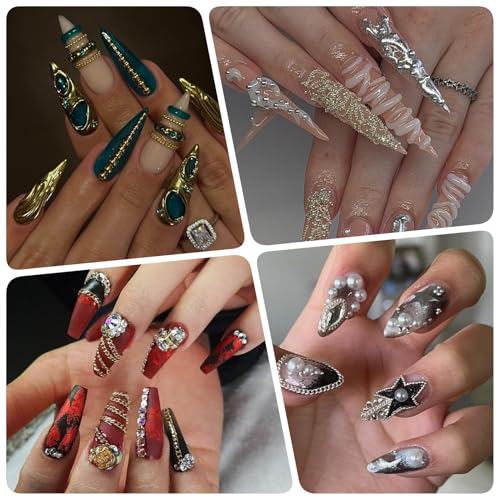 Silver and Gold Nail Beads Metal Caviar Beads Assorted Sizes