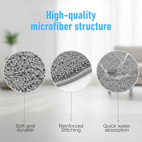RegBogen White Snow Neil Mop Cloth Pads Replacement for Dreame L10s Ultra/L10 Ultra Robot Vacuum, 6-Pack