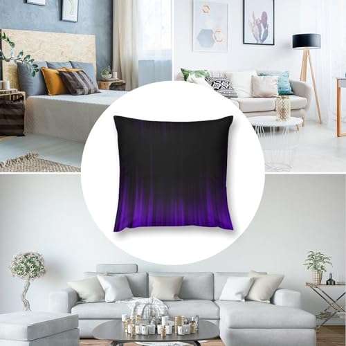Purple Abstract Ombre Throw Pillow Cover, 12x12 Inch Soft Plush Cushion Case