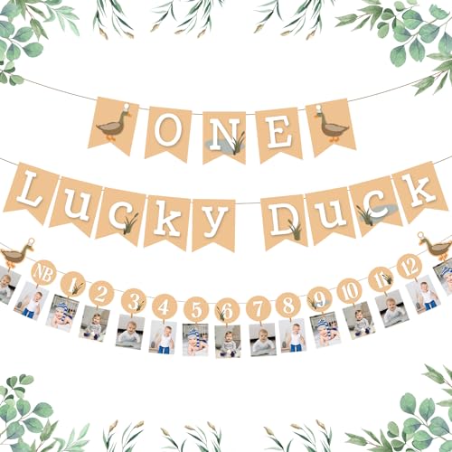 One Lucky Duck Birthday Party Decorations Set for 1st Birthday