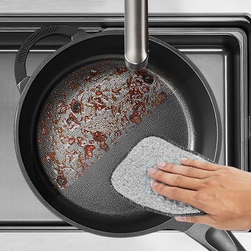 XHWXYQ Double Layer Wire Dishwashing Rag (Small) - Non-Scratch, Reusable for Wet & Dry Cleaning