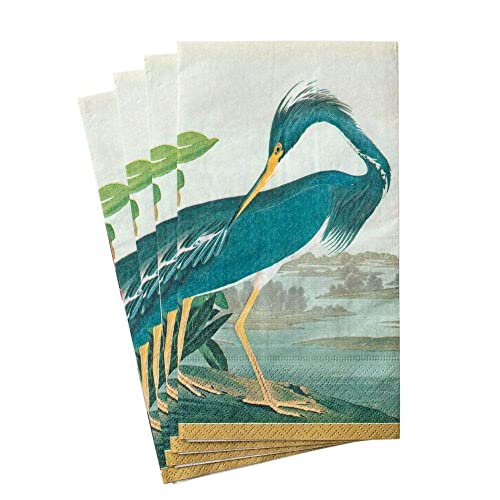 Caspari Audubon Birds Guest Towel Napkins, Triple-Ply Paper, 15 Count