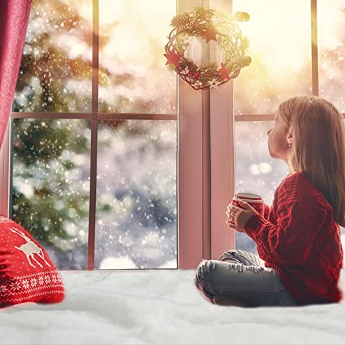 3 Roll Xmas Snow Blanket - Thick Artificial Cotton Snow for Christmas Decorations - White Fluffy Winter Snow Sheets