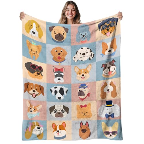 REETOOK French Bulldog Lattice2 Throw Blanket, Soft Flannel, 40x50 Inch
