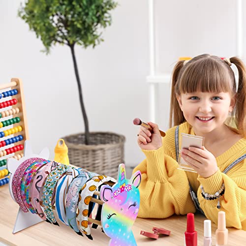 Rainbow Headband Holder Organizer for Girls - Unicorn Design