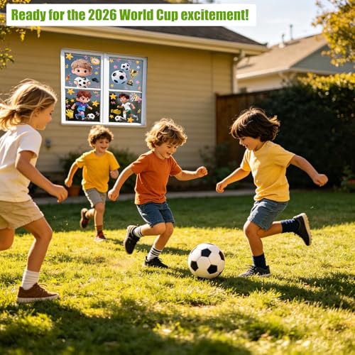 2026 USA Soccer Window Clings - 8 Reusable Static Stickers
