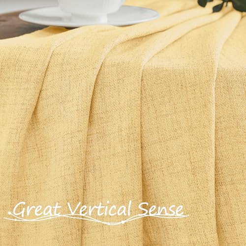Tollpiz Beige Linen Semi-Sheer Door Curtain Panel - 25x72 in