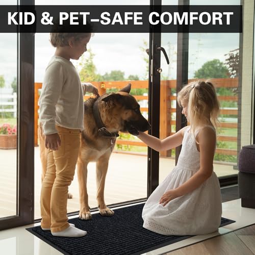 Neiza 30"x17" Front Door Mat, Heavy Duty Indoor Outdoor Floor Entrance Mat