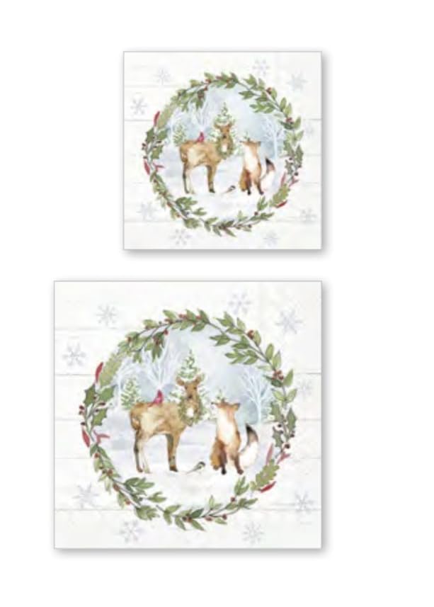 3-Ply Paper Lunch Napkins - Country Christmas, 20-Count