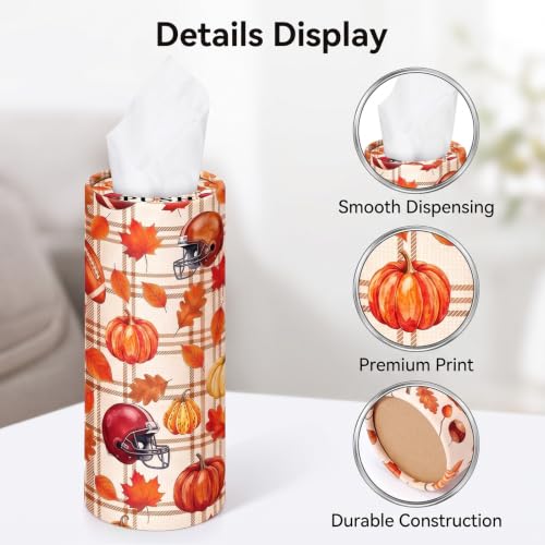 Autumn Car Tissue Holders - 8 Pack Pumpkin & Leaves Design