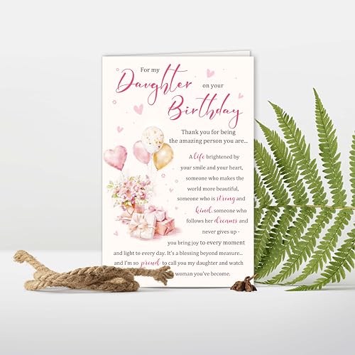 Heartfelt Birthday Card for Daughter from Mom & Dad