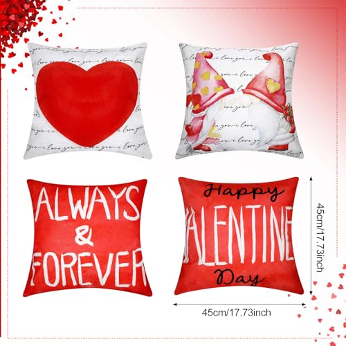 Ramede 18x18 Double-Sided Pillow Covers - Set of 4 for St. Patrick's Day & Valentine's Day