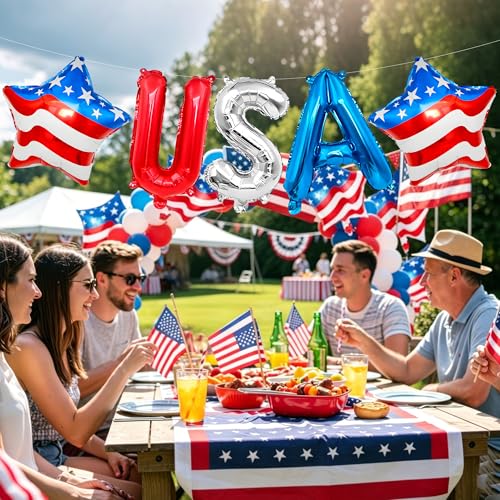 Patriotic USA Balloon Set for 4th of July Party Decor
