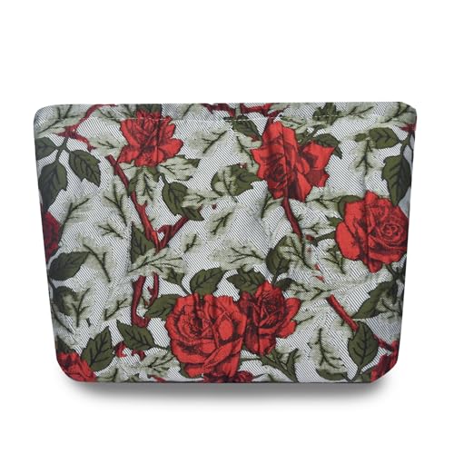 KeYaMee Large Capacity Travel Makeup Bag & Floral Cosmetic Pouch