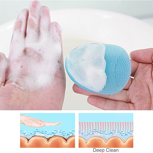 INNERNEED Silicone Face Cleanser and Exfoliating Facial Scrubber Brush 2-Pack