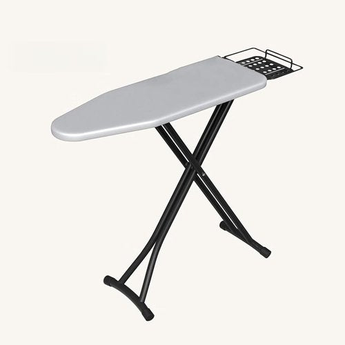 Deluxe Ironing Board - Heat-Resistant Cover & Thick Felt Pad | Foldable Design with Heavy-Duty Steel Legs - Silver/Grey