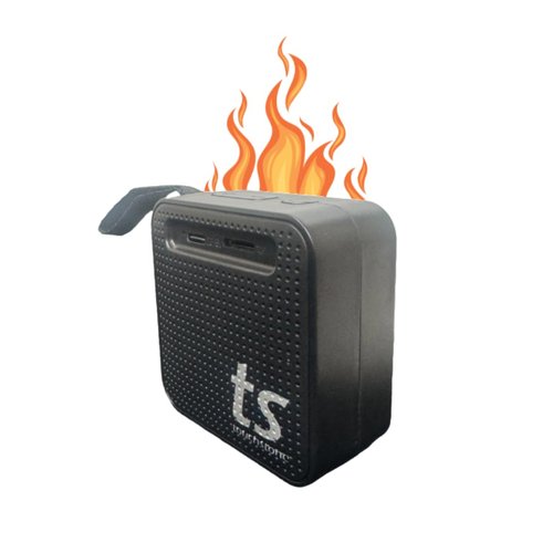 Touchstone Fire Crackle Speaker for Electric Fireplaces - Enhance Your Room with Realistic Crackling Fire Sound Effects - Portable, Rechargeable & Easy Setup