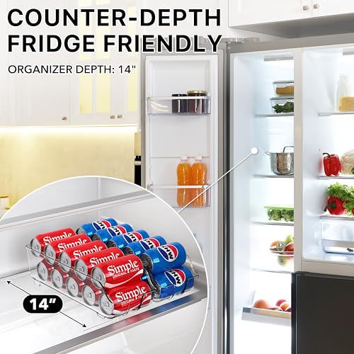 Simple Houseware Soda Can Organizer, 4 Pack for Standard 12 oz Cans
