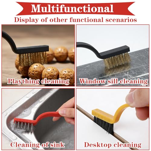 9 Pack Mini Nylon Cleaning Brushes - Non-Scratch Kitchen Tool