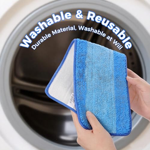4-Pack 18-Inch Microfiber Mop Pads - Washable Replacement for Bona Mops