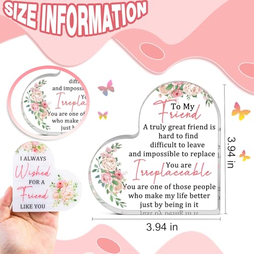 Heart-Shaped Friendship Plaque for Women - Best Friend Gift