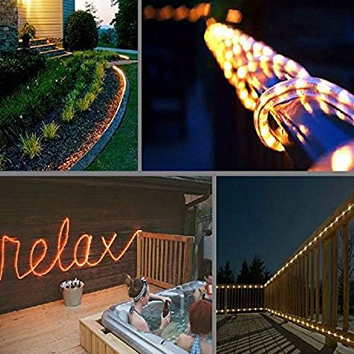 Skiennix 100ft LED Rope Lights - 720 LEDs Warm White | Waterproof Indoor/Outdoor Decor for Parties & Weddings