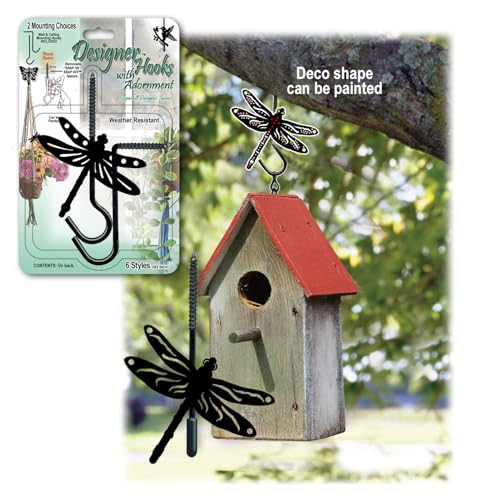 Pepperell Crafts Dragonfly Decor Hooks - Indoor/Outdoor Weather Resistant