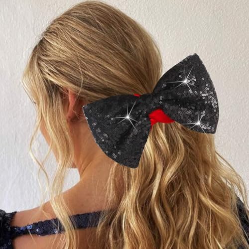 CAKURE Satin Bow Hair Scrunchies Elastic Ponytail Holder Hair Ties