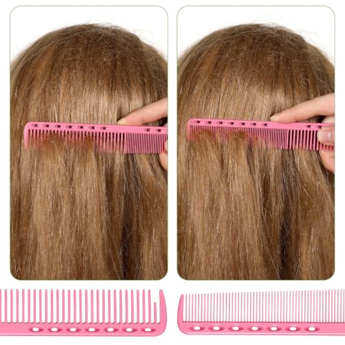 JJUNW 6-Piece Professional Cutting Combs Heat Resistant Hair Styling Set