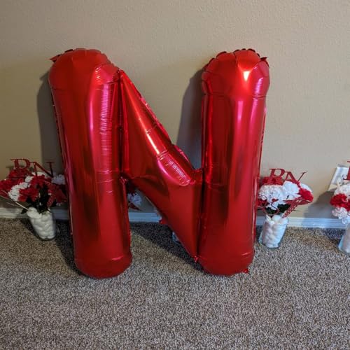 Christmas Baby Shower Balloon Banner with Santa Baby Foil Letters - Red
