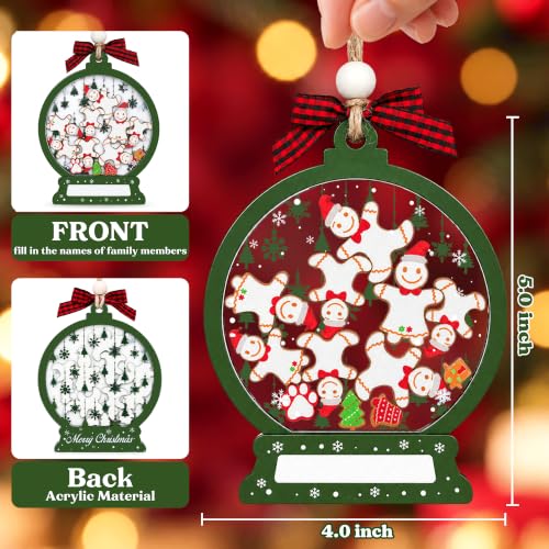 Personalized Family Name Gingerbread Christmas Ornament - Custom Holiday Decor