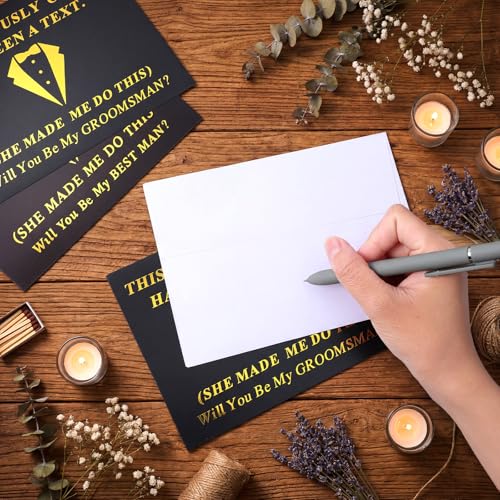 Groomsmen Proposal Cards Set - 8 Pack with Envelopes