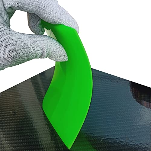 CNGZSY 4 Inch Green Square PPF Squeegee Tool - Anti-Scratch Rubber Scraper for Vinyl Wrap and Window Tint