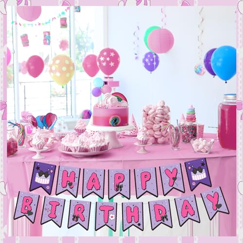 Kawaii Birthday Party Banner - Pre-Strung Anime Kitty Decorations