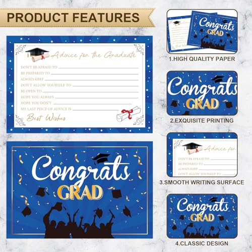 Graduation Advice Cards - 50 Pack for High School & College