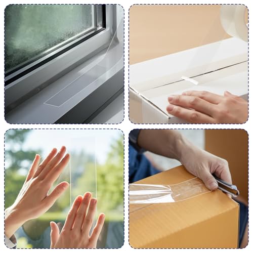 Clear Curtain Rod Glide Tape, 1in x 16ft for Smooth Operation