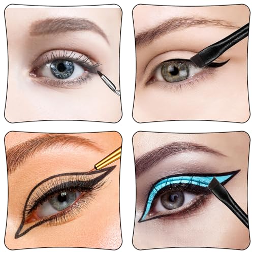 12 Pcs Eyeliner Brush Set Fine Point Angled Gel Eye Liner Brushes