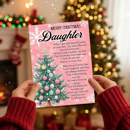 Heartfelt Christmas Card for Daughter with Premium Envelope