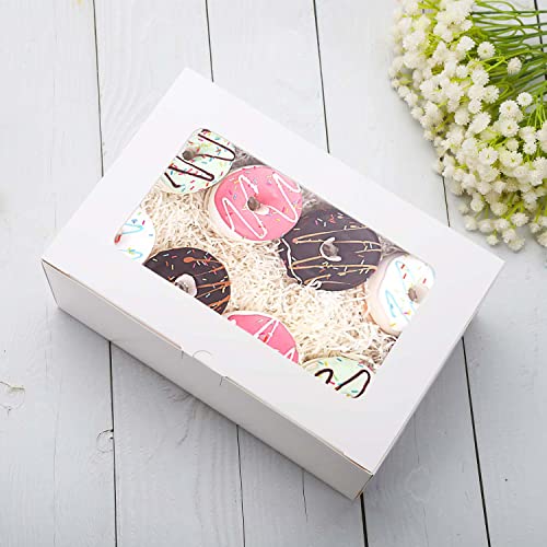 10-Pack Cupcake Boxes with Inserts and Window - 6 Cupcake Carrier