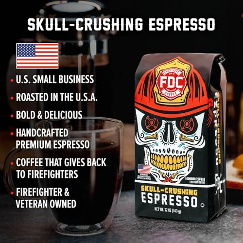 Skull Crushing Espresso Dark Roast Coffee - 12 oz (2 Pack) - Veteran Owned