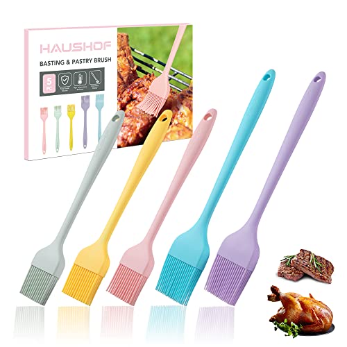 Silicone Basting Brush Set - Food Grade, Heat Resistant, 5 Colors