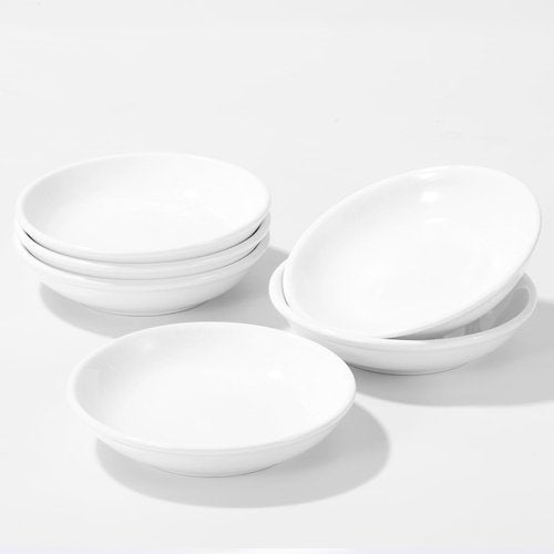 CQSYWQING 6 Pcs Ceramic Dipping Sauce Dish Set - Small Condiment Bowls for Soy Sauce Dish, Sushi, Ketchup, Snacks - Perfect for Parties, Restaurants, Home - Durable Ceramic - Dishwasher Safe