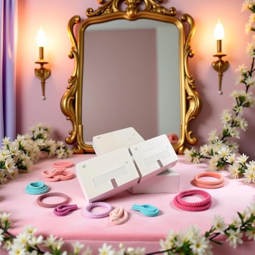 100 Pcs White Hair Clip Display Cards for Hair Bows & Barrettes