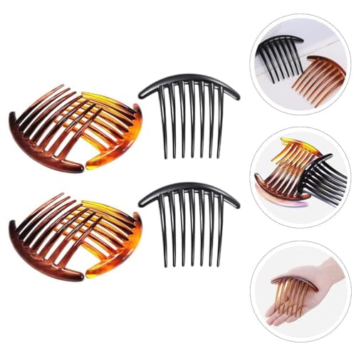 Zhuluck 7-Tooth French Twist Hair Combs, 3-Piece Plastic Side Comb Set