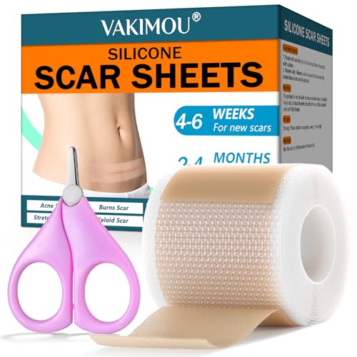 Vakimou Silicone Scar Tape Roll for Surgical, C-Section & Keloid Scars