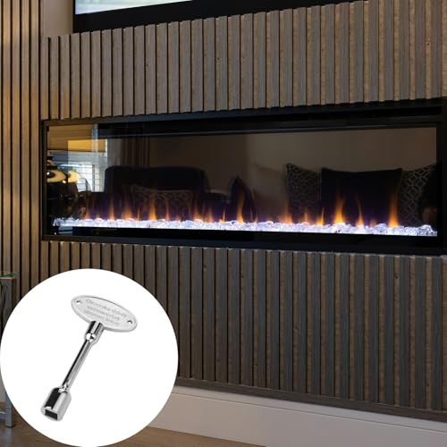 3-Inch Universal Gas Valve Key - Chrome Fireplace Key, 2 Pack (Silver)
